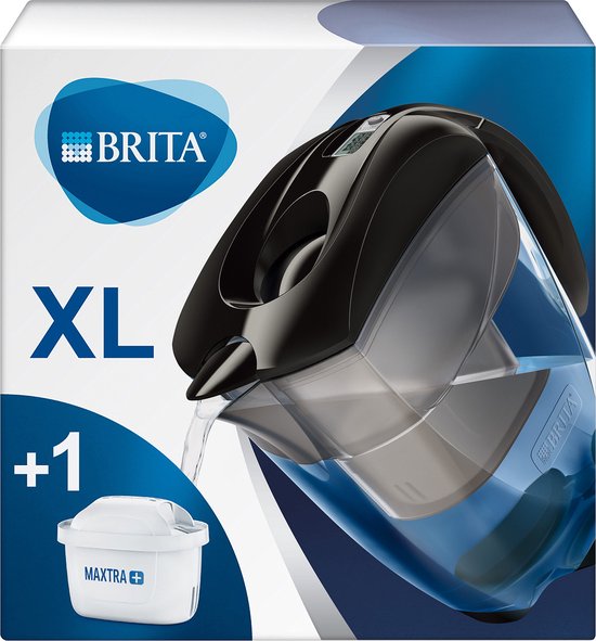 BRITA - Waterfilterkan Elemaris - Zwart - 3,5L - inclusief 1 Maxtra+ waterfilterpatroon - BRITA
