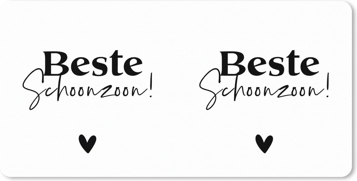 Muismat XXL 80x40 cm - Bureau onderlegger - Bureau mat Quotes - Zoon - Liefde - Bureaumat - Gaming mousepad xl - Bureaulegger groot - Computer deskmat