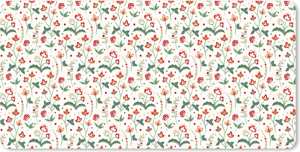 Muismat XXL 90x45 cm - Bureau onderlegger - Bureau mat Zomer - Bloemen - Patronen - Bureaumat - Gaming mousepad xl - Bureaulegger groot - Computer deskmat