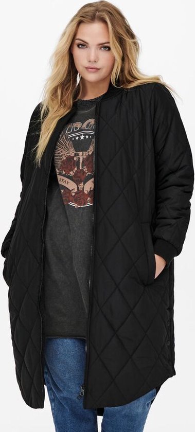 ONLY CARMAKOMA gewatteerde jas quilted bruin
