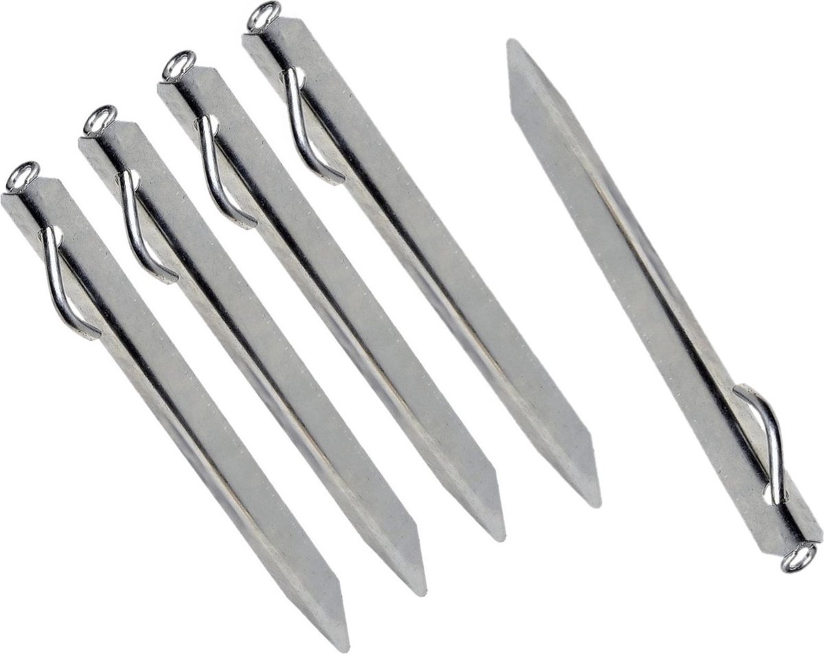 24x stuks grondpennen/tentharingen metaal met oog 38 cm - Rotspennen