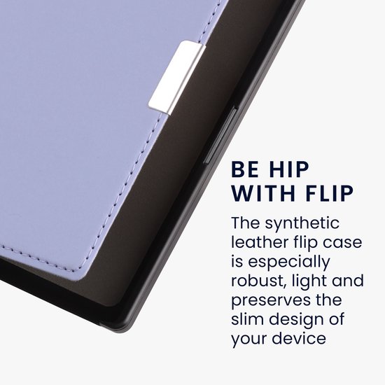 kwmobile e-reader hoesje geschikt voor Kobo Aura Edition 1 hoes - E reader flip case met magnetische sluiting - Ereader cover in lavendel van Merkloos — afbeelding 4