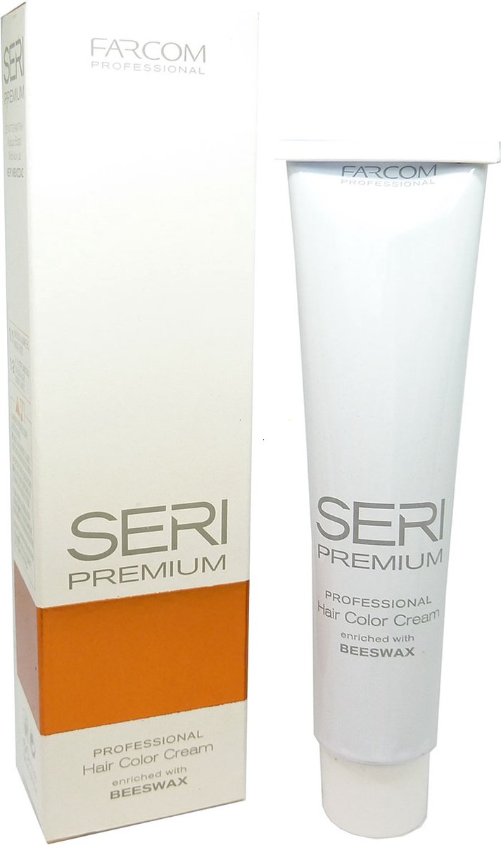 Farcom Seri Premium Hair Color Cream Permanente Crème Haarkleur Kleuring 60ml - 8.4 Light Copper Blonde