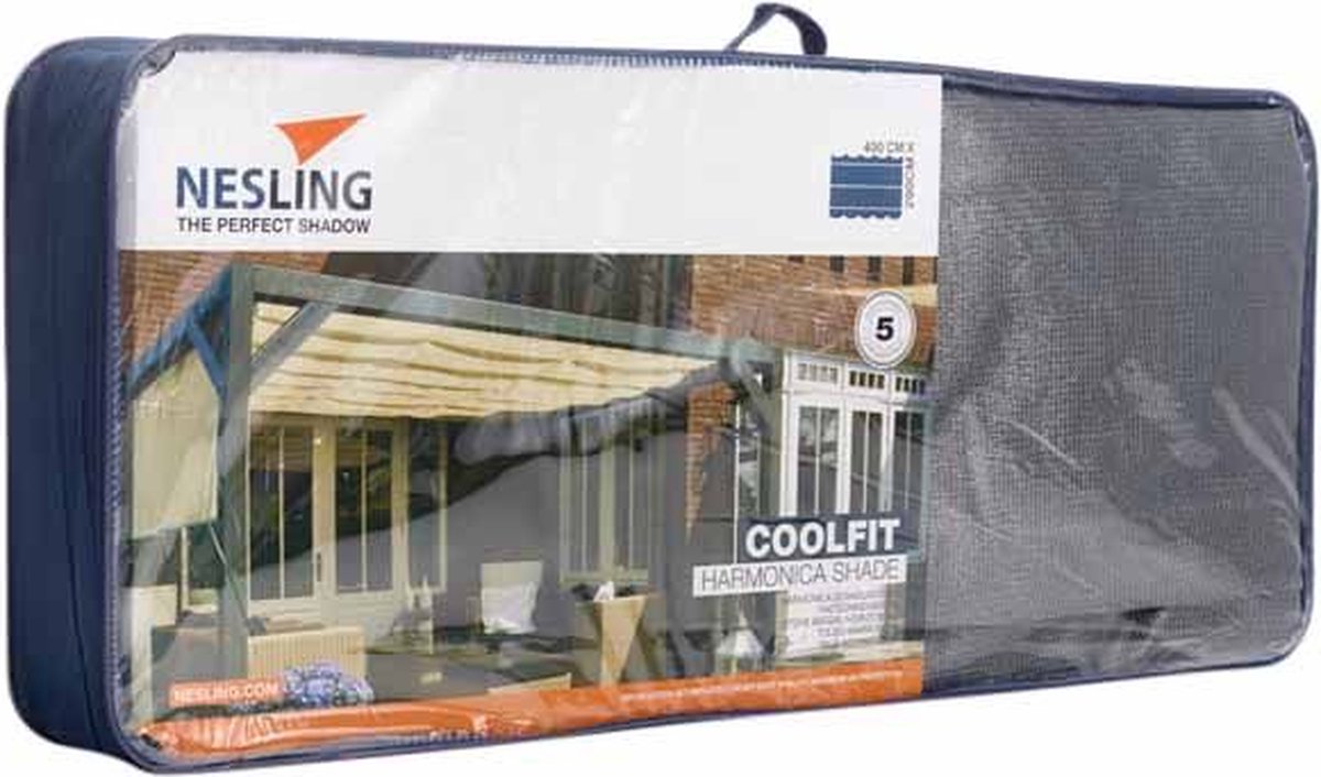 Nesling Voile d'ombrage rétractable, B290xL400cm, Anthracite