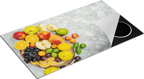 Chefcare Inductie Beschermer Fruit op een Boomstam - 90x52 cm - Afdekplaat Inductie - Kookplaat Beschermer - Inductie Mat