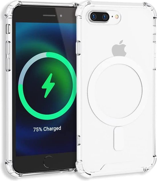 iPhone 7 Plus MagSafe Oplader + Transparant UltraHD Hoesje - MagSafe  Snellader -... | bol.com