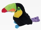 Pluche gekleurde toekan knuffel 15 cm - Vogel knuffels - Speelgoed voor kinderen