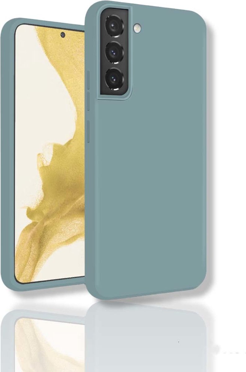 oTronica Hoesje Geschikt Voor Samsung Galaxy S22 Plus backcover liquid siliconen hoesje - Mint Groen