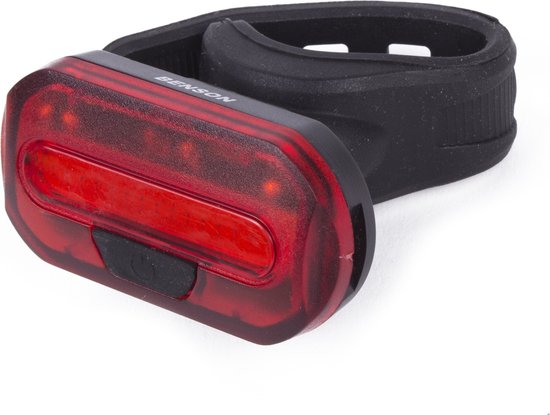 1x Fietsachterlicht / achterlicht COB LED - 2x knoopcelbatterijen CR2032 - zadelpen / frame bevestiging - batterij achterlamp - fietsverlichting / achterlichten — afbeelding 5