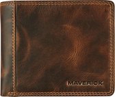 Maverick the original - RFID portemonnee met kleingeldvak -  volnerf rundsleder - bruin