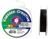 Vaessen Creative Nylon Koord - 0,25mmx50m - Zwart