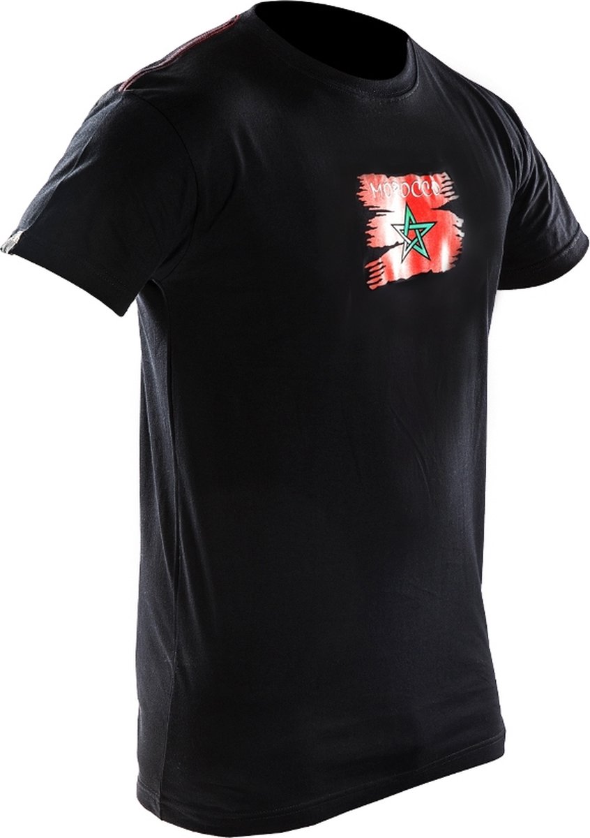 Joya Vlag T - Shirt - Marokko - Zwart - 146
