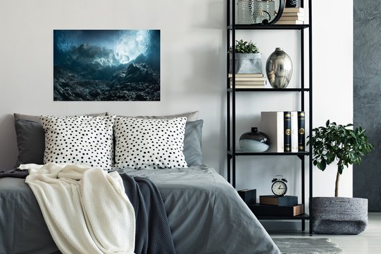 Poster Roches sombres sous l'eau 60x40 cm - Tirage photo sur Poster (décoration murale)