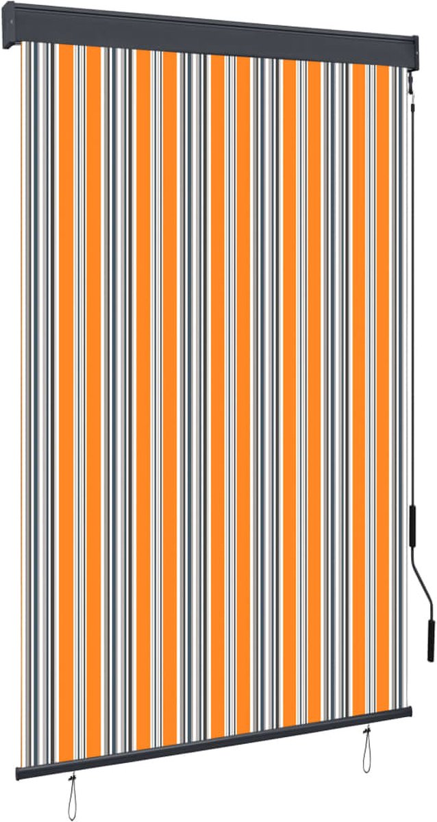 VidaLife Rolgordijn voor buiten 120x250 cm geel en blauw