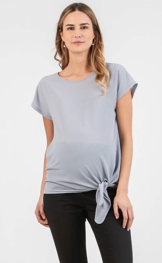Blouse de grossesse en crêpe avec bouton sur le côté, taille L