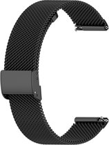 Milanees bandje - geschikt voor Samsung Galaxy Watch 6 / Watch 6 Classic / Watch 5 / Watch 5 Pro / Watch 4 / Watch 4 Classic / Watch 3 41 mm / Active / Active 2 / Watch 42 mm - zwart