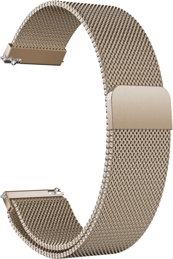 Bracelet milanais (champagne), adapté pour Garmin Venu, Vivomove, Vivomove 3, Vivomove Style, Forerunner 245 & Forerunner 645