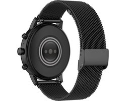 Milanees bandje - geschikt voor Garmin Vivoactive 4 / Venu 3 / Venu 2 / Forerunner 255 / Forerunner 265 / 570 (47mm) - zwart