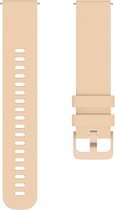 Bracelet en Siliconen (beige), adapté pour Samsung Galaxy Watch 4 Classic (42 & 46 mm), Watch 4 (40 & 44 mm), Watch 3 (41 mm), Watch Active 2 (40 & 44 mm), Watch Active (40 mm), Montre (42 mm)