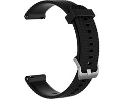 Siliconen bandje - geschikt voor Polar Vantage M / M2 / V3 / Grit X (Pro) en Samsung Galaxy Watch 3 45mm / Galaxy Watch 46mm / Gear S3 Classic & Frontier - zwart