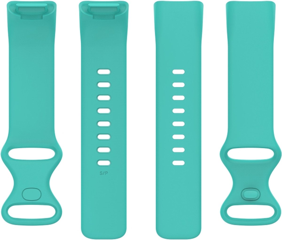 Siliconen bandje - geschikt voor Fitbit Charge 5 / Charge 6 - maat S/M - mintgroen
