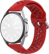 Siliconen bandje - geschikt voor Garmin Venu / Venu 2 Plus / Venu SQ / SQ 2 / Vivomove / 3 / Style / Vivoactive 3 / Vivoactive 5 / Forerunner 55 / 165 / 245 / 645 - rood