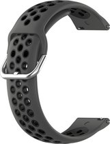 Siliconen bandje - geschikt voor Samsung Gear S3 / Galaxy Watch 3 45 mm / Galaxy Watch 46 mm - antraciet-zwart