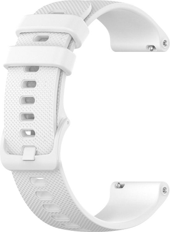 Bracelet en Siliconen (blanc), adapté pour Garmin Vivoactive 3, Venu 2 Plus, Venu SQ, Forerunner 55 et Forerunner 245