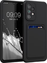 kwmobile telefoonhoesje geschikt voor Samsung Galaxy A33 5G - Hoesje met pasjeshouder - TPU case in zwart