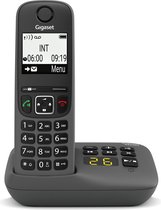 Gigaset AS490A Téléphone analog/dect Identification de l'appelant Noir