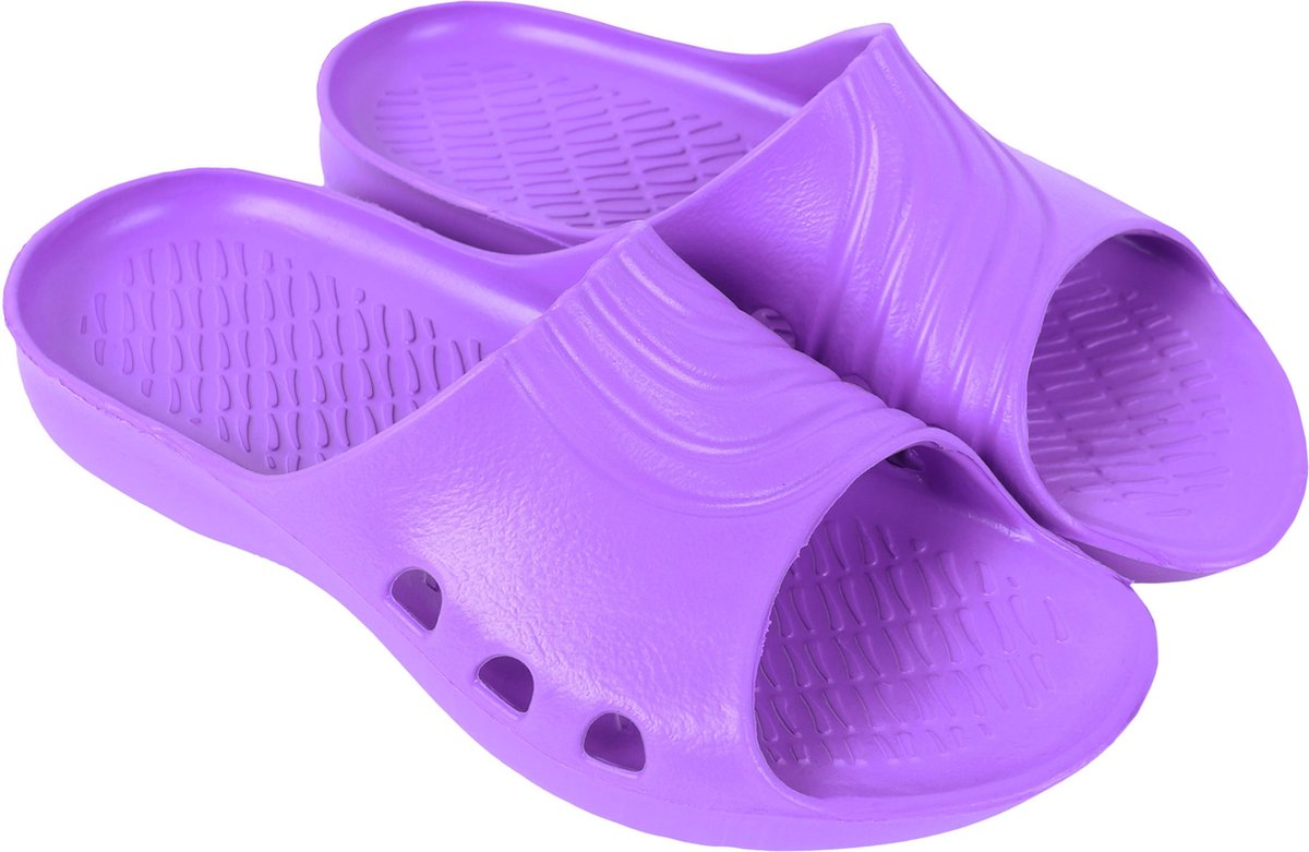 Universele en duurzame, violetkleurige slippers van hoogwaardig rubber - BAMBINO LEMIGO / 32-33