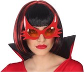 Halloween Halloween/horror duivel bril rood voor volwassenen - Halloween verkleed accessoire