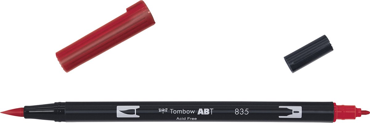 Tombow Brush pen - ABT 835 - Dual Brushpen - Persimmon - Rood — afbeelding 4