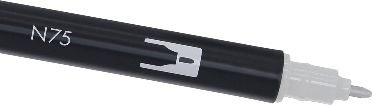 Tombow Brush pen - ABT N75 - Dual Brushpen - Cool gray 3 - Grijs — afbeelding 2