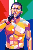 Islam Makhachev Poster | Islam Poster | Dagestan | UFC | MMA Poster | 61x91cm | Wanddecoratie | Muurposter | Pop Kunst | Sport Poster | Geschikt om in te lijsten