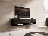 Meubella - TV-Meubel Asino - Zwart Visgraat - 140 cm