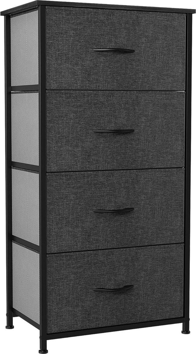 Commode étroite WOLTU 4 Tiroirs Blanc - 54,8x89x30 Cm Pour Chambre Ou Salon