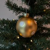 Smiley kerstballen - 2 stuks - 8cm - The Limited Golden Christmas Smiles