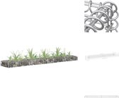 vidaXL Schanskorf plantenbak - 180 x 30 x 10 cm - gegalvaniseerd staal - Bloempot
