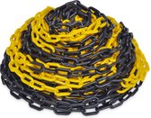 vidaXL-Veiligheidsketting-kunststof-geel-en-zwart-30-m