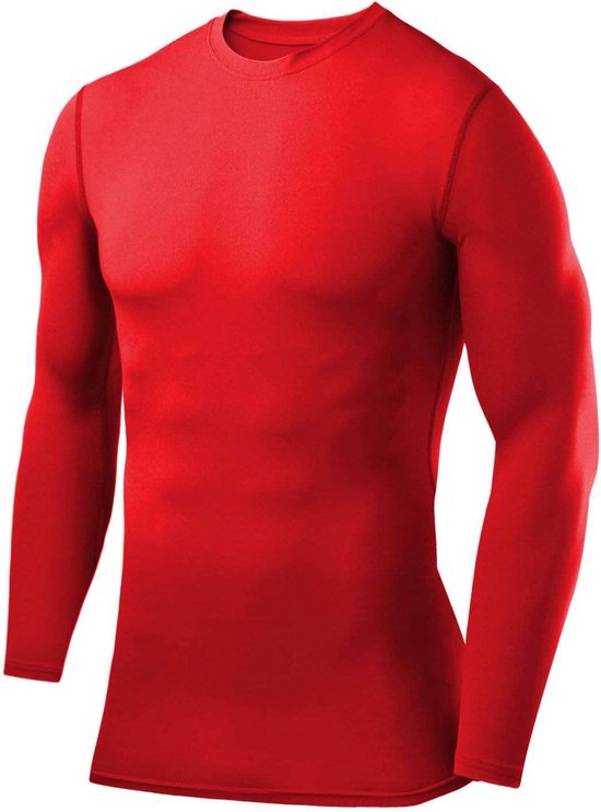T-shirt heren fun droge, strakke mouwen, ademend, korte elasticiteit, snelle mannen, hoge fitness, zomer, heren t-shirts T-shirt L, rood, M