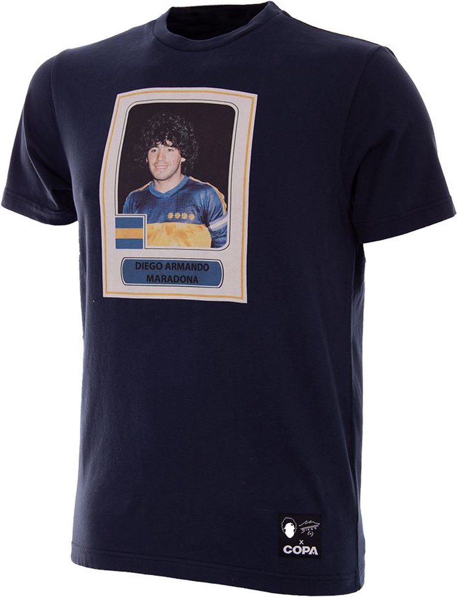 COPA - Maradona x COPA Boca Football Sticker T-Shirt - XL - Marine