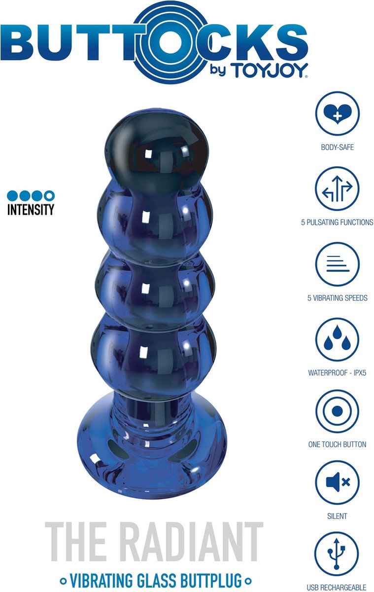 Goedkoopste TOYJOY | Buttocks The Radiant Glass Buttplug