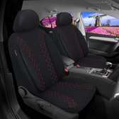 Autostoelhoezen voor Ford Focus 4 2018 in pasvorm, set van 2 stuks Bestuurder 1 + 1 passagierszijde N - Serie - N702 - Zwart/rode naad