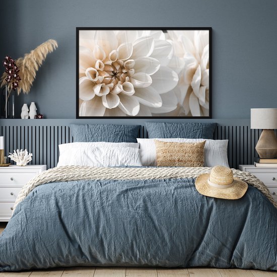 Fotolijst incl. Poster - Bloemen - Wit - Natuur - 120x80 cm - Posterlijst