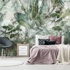Fotobehangkoning - Behang - Vliesbehang - Fotobehang - Light Dew - Jungle - Tropische Jungle Planten - 250 x 175 cm