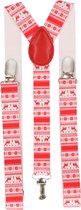 Chaks Kerst bretels - rood - voor volwassenen - one size