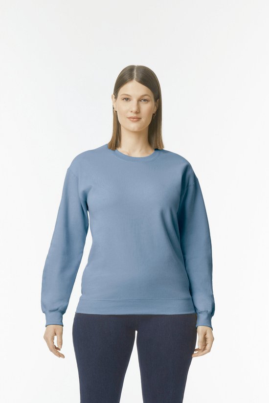 Sweatshirt Unisex M Gildan Ronde hals Lange mouw Stone Blue 80% Katoen, 20% Polyester