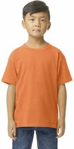 T-shirt Kind 7/8 years (M) Gildan Ronde hals Korte mouw Orange 100% Katoen