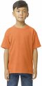T-shirt Kind 7/8 years (M) Gildan Ronde hals Korte mouw Orange 100% Katoen